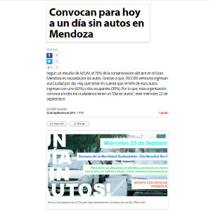 Convocan para hoy a un dia sin autos