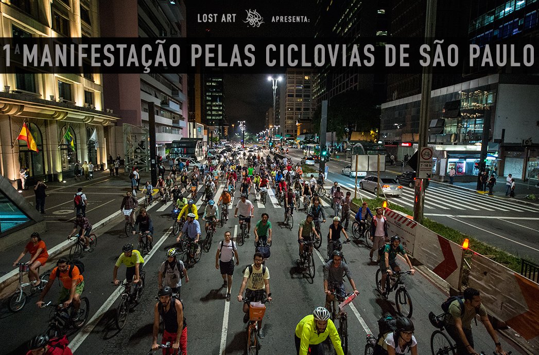 Manifestación mundial por las ciclovías de Sao Paulo